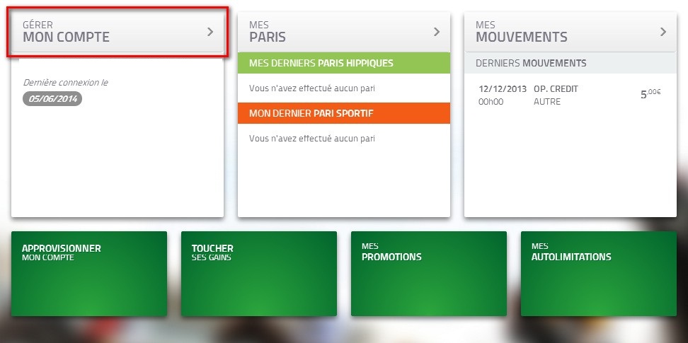 Gérer Mon Compte