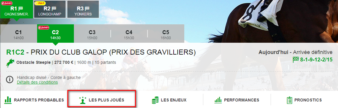 combinaisons jouée