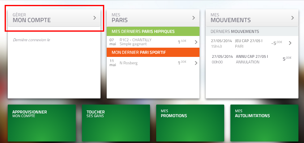 Gérer mon Compte