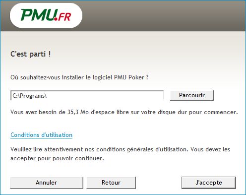 Installation PMU Poker