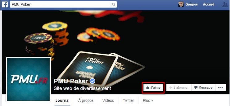 devenir fan FB pmupoker