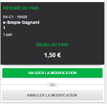 valider ou modifier