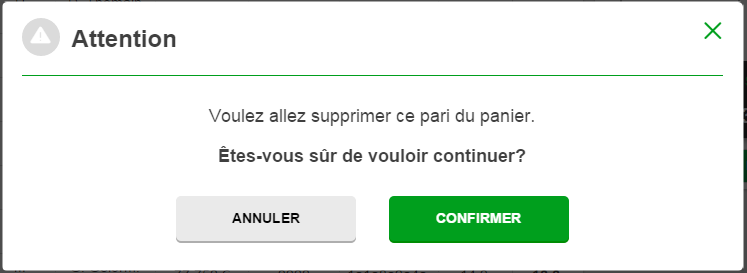 supprimer panier