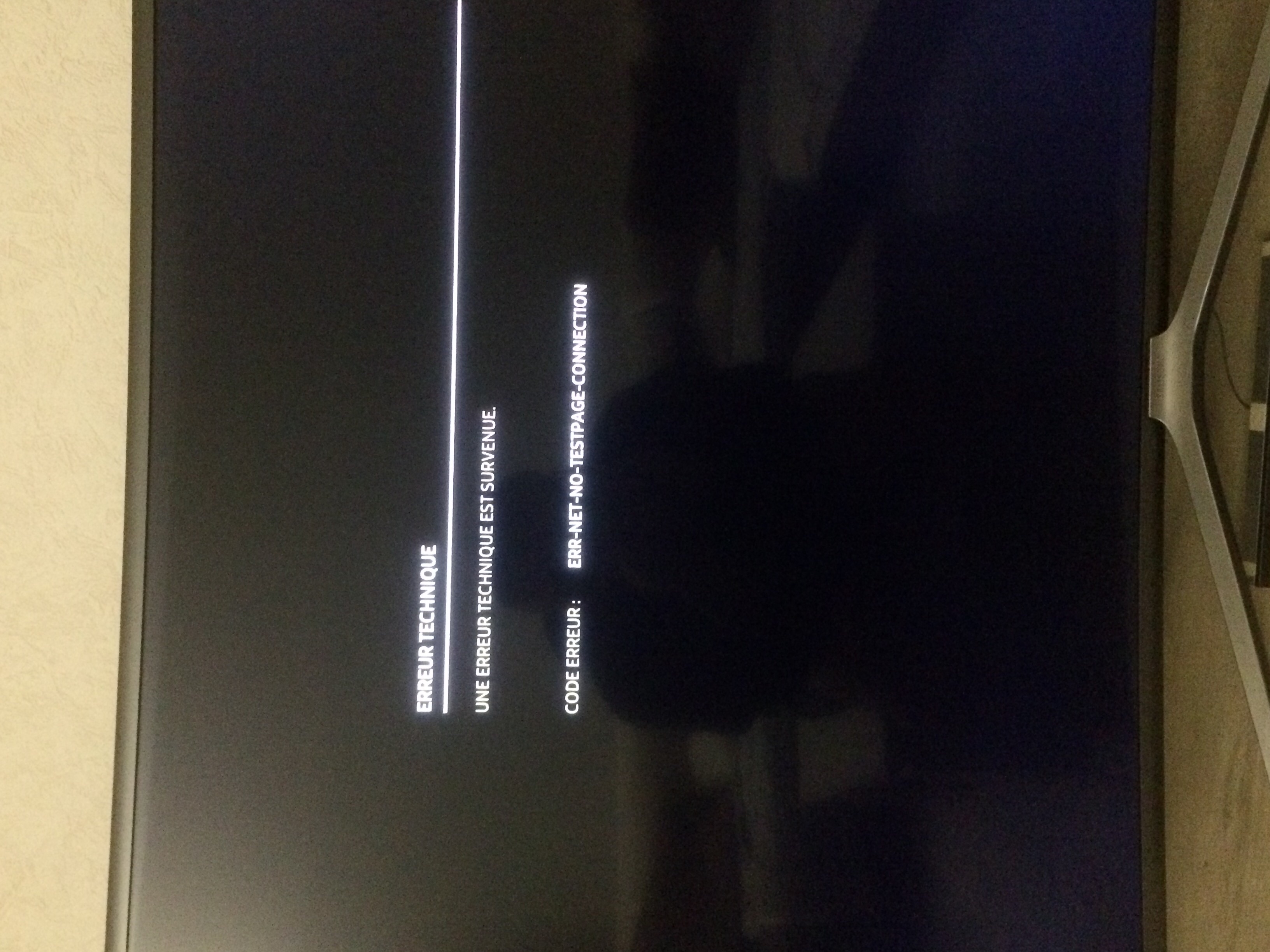 Samsung TV erreur my canal une erreur technique est survenue