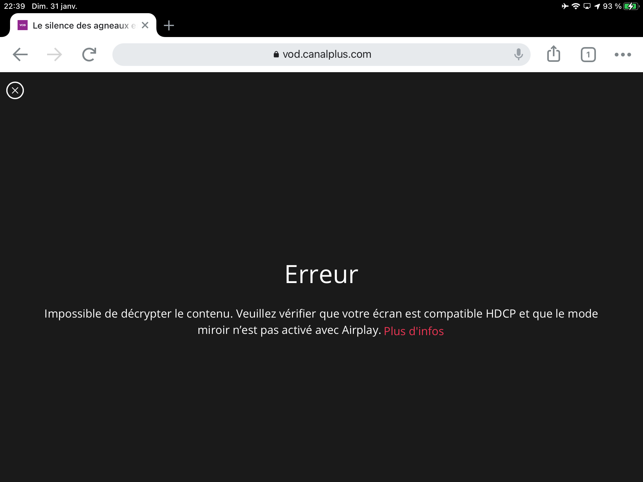Impossible De Decrypter Le Contenu Hdcp Impossible video projeter un film en VOD ( iPad AIr2 + vidéo projecteur