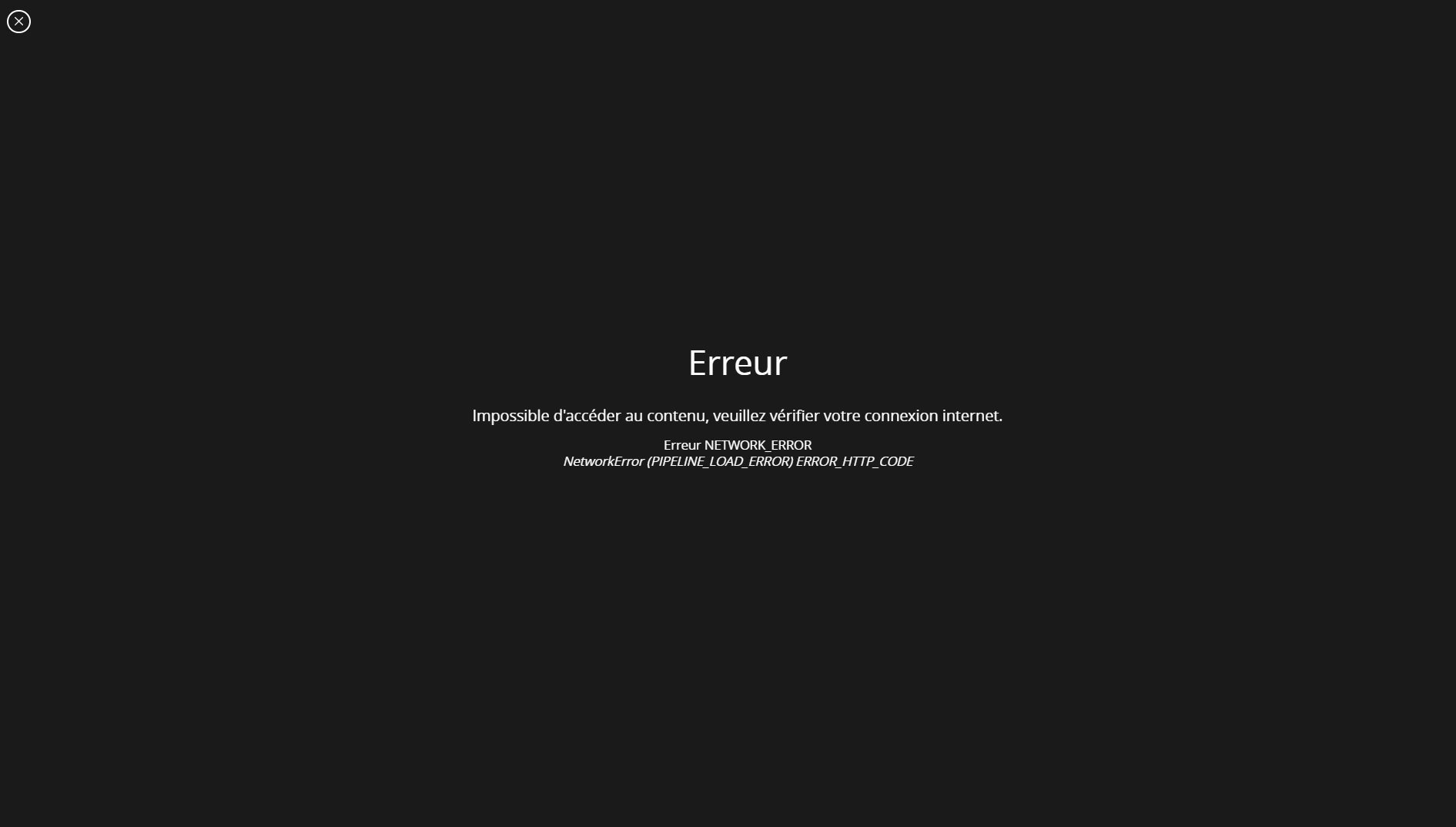 Canal+ Erreur Technique Relancer Le Service Pipeline Load Error - Résolue