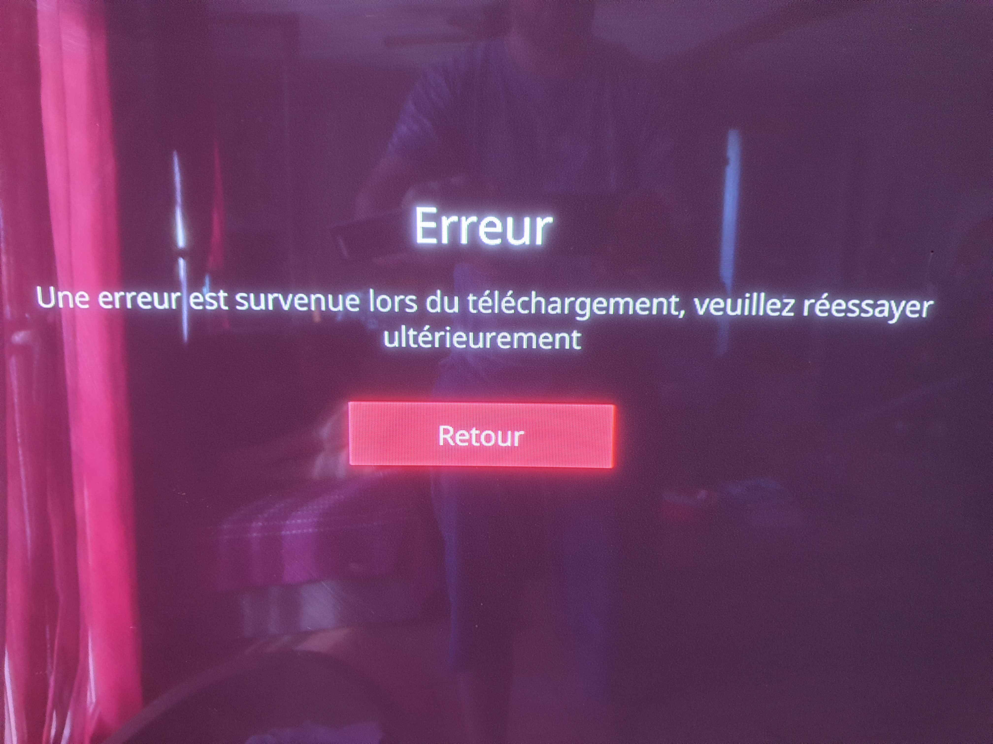 Erreur survenue lors du telechargement - Avec Réponse(s)